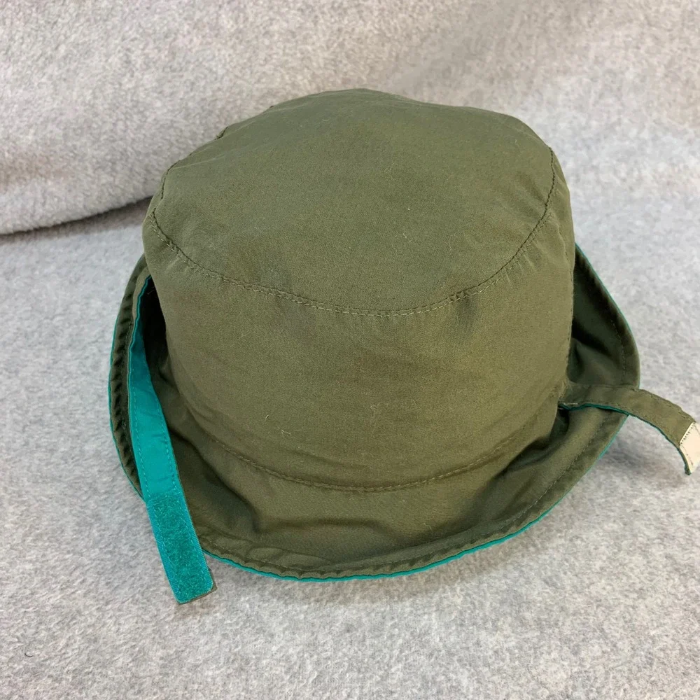 Solid Olive Kids Green Unbranded Bucket Hat Chin Strap One Size